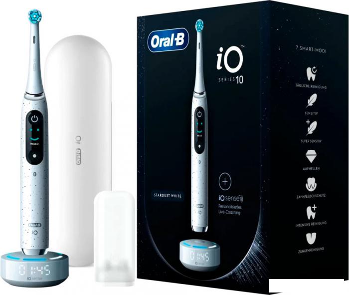 Электрическая зубная щетка Oral-B iO 10 Series 10 (белый) - фото