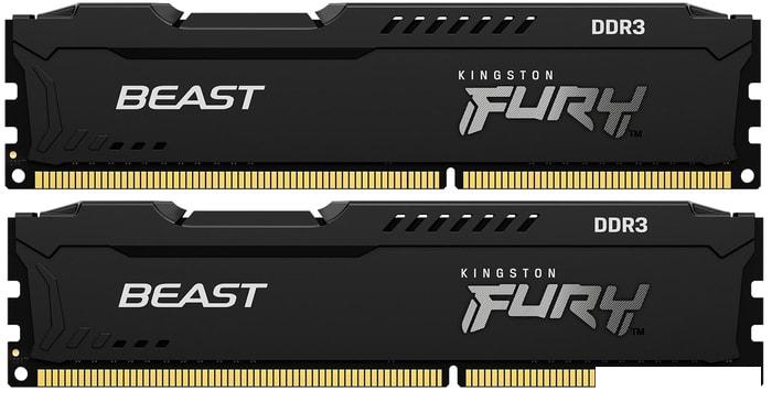 Оперативная память Kingston FURY Beast 2x8GB DDR3 PC3-12800 KF316C10BBK2/16 - фото