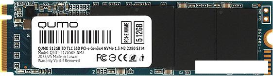 SSD QUMO Novation M2 NVMe 512GB Q3DT-512GSKF-NM2 - фото