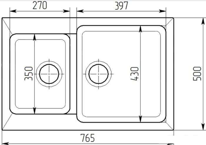 Кухонная мойка Gran-Stone GS-76K (328 бежевый) - фото