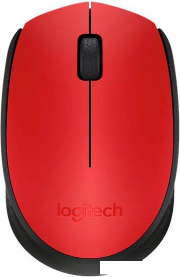 Мышь Logitech M171 Wireless Mouse красный/черный [910-004641] - фото