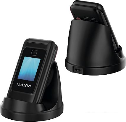 Кнопочный телефон Maxvi E8 (черный) - фото