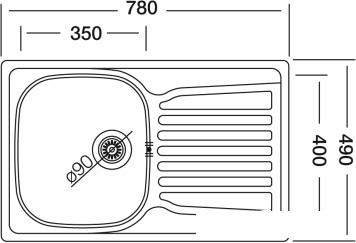 Кухонная мойка Kromevye EC 163 D - фото