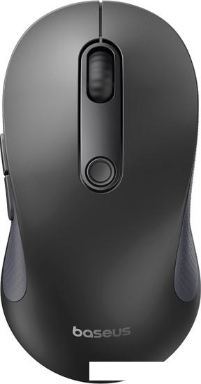 Мышь Baseus F02 Ergonomic Wireless Mouse (черный, без батарейки в комплекте) - фото