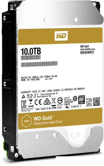 Жесткий диск WD Gold 10TB [WD101KRYZ] - фото