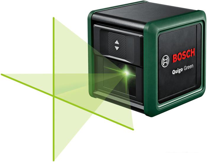 Лазерный нивелир Bosch Quigo Green 0603663C02 (с зажимом MM2 и переходником) - фото