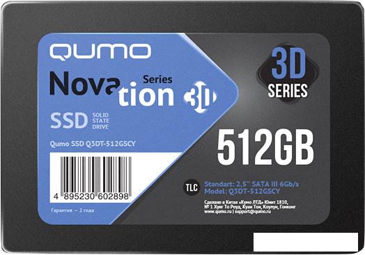 SSD QUMO Novation 3D TLC 512GB Q3DT-512GSCY - фото