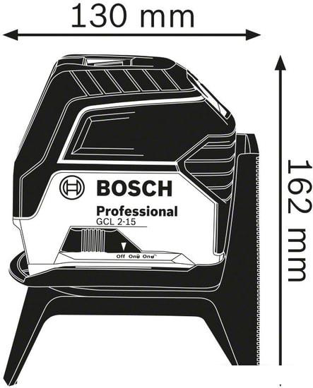 Лазерный нивелир Bosch GCL 2-50 Professional 0601066F01 (RM1 + BM3 + LR6) - фото