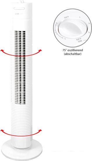 Колонный вентилятор Clatronic TVL 3770 (белый) - фото