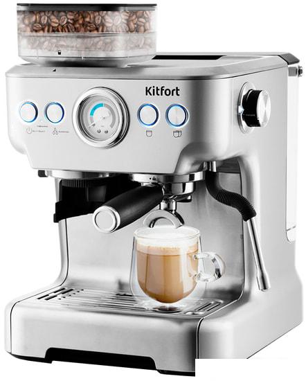 Рожковая помповая кофеварка Kitfort KT-755 - фото