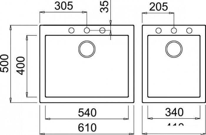 Кухонная мойка Elleci Quadra 210 White K96 - фото