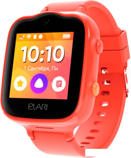 Умные часы Elari KidPhone 4G Bubble (красный) - фото