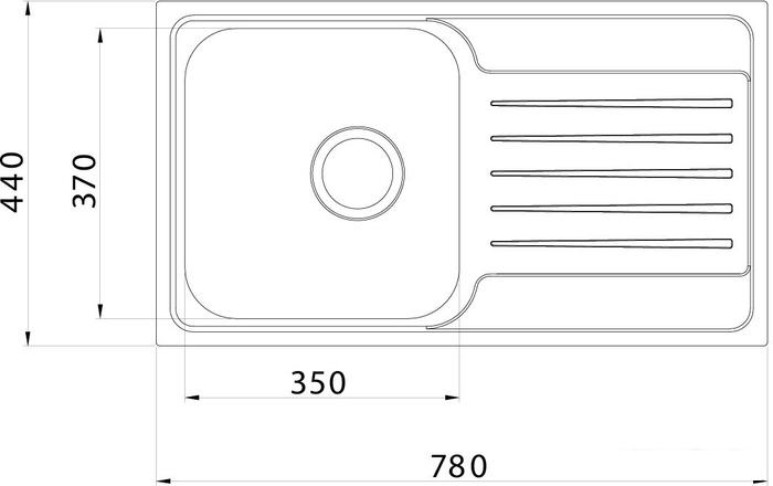 Кухонная мойка IDDIS Sound SND78SDi77 - фото