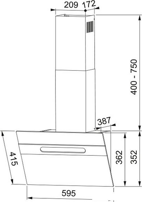 Кухонная вытяжка Franke Sterling BK 60 330.0702.955 - фото