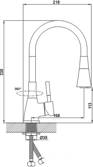 Смеситель Potato P36284-12 - фото