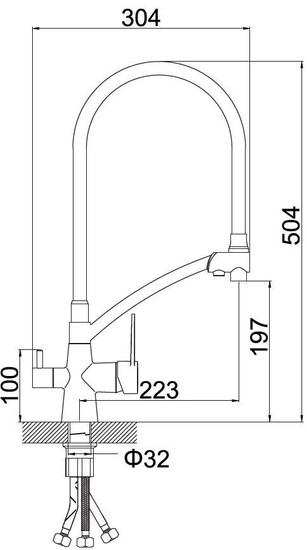 Смеситель Potato P4077-6 - фото