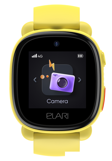 Детские умные часы Elari KidPhone 4G Lite (желтый) - фото