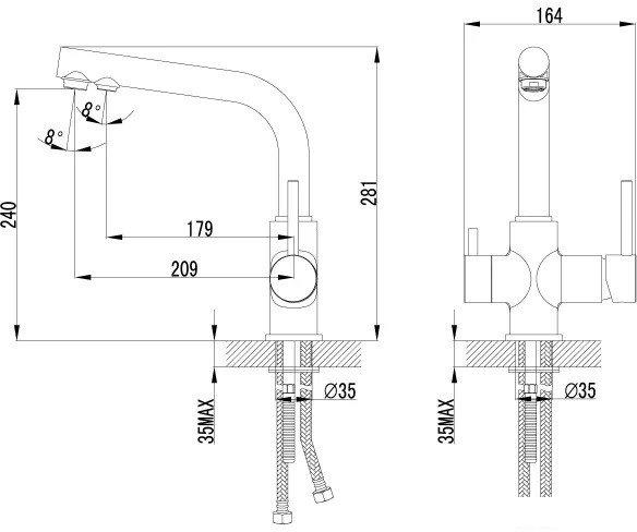 Смеситель Lemark Comfort LM3061PGR - фото