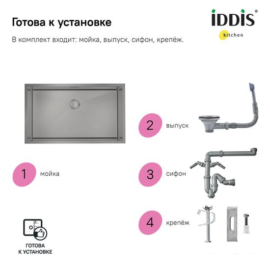 Кухонная мойка IDDIS Edifice EDI74G0i77 - фото