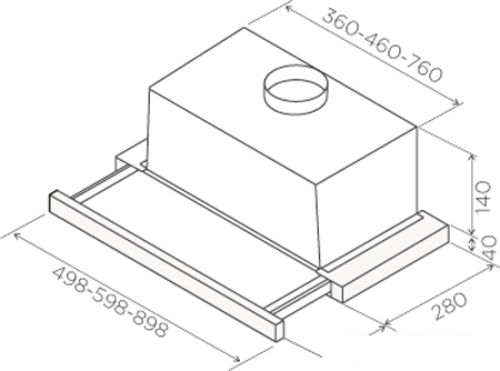 Кухонная вытяжка Jetair Orion LX/GR/F/60/VT PRF0099878C - фото