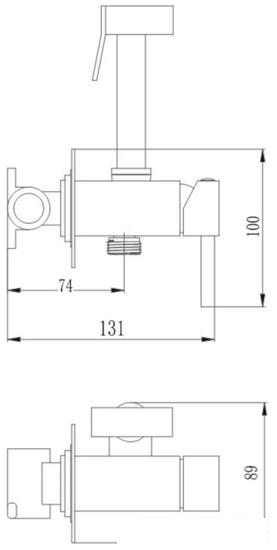 Гигиенический душ Haiba HB5512-7 (черный) - фото