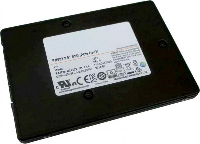 SSD Samsung PM983 7.68TB MZQLB7T6HMLA - фото