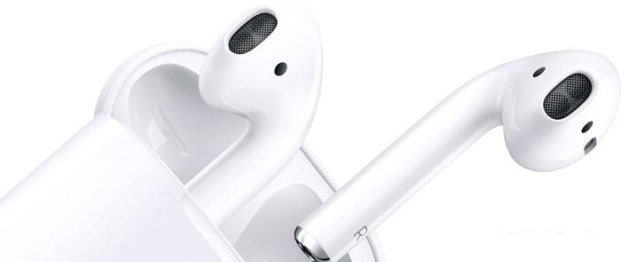 Наушники Apple AirPods 2 в зарядном футляре - фото