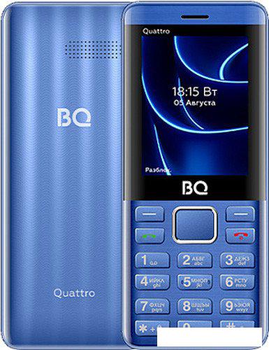 Кнопочный телефон BQ BQ-2453 Quattro (синий) - фото