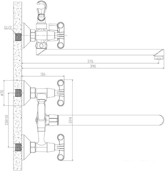 Смеситель Rossinka Silvermix RS42-80 - фото