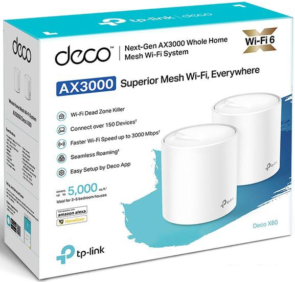 Wi-Fi система TP-Link Deco X60 V2 (2 шт.) - фото