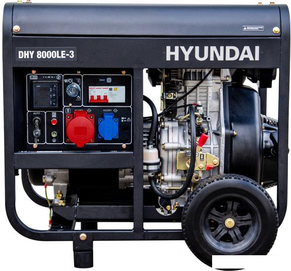 Дизельный генератор Hyundai DHY 8000LE-3 - фото