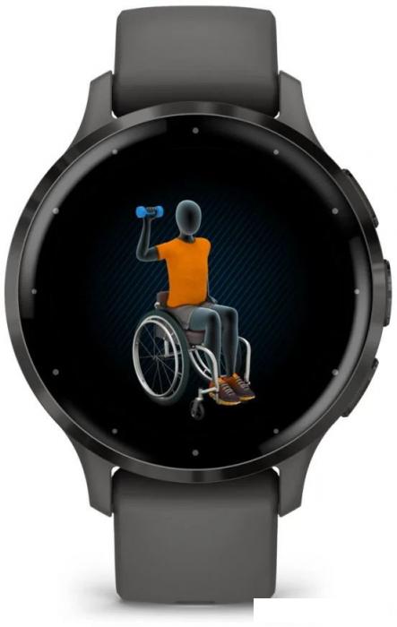 Умные часы Garmin Venu 3S (серая галька, с силиконовым ремешком) - фото