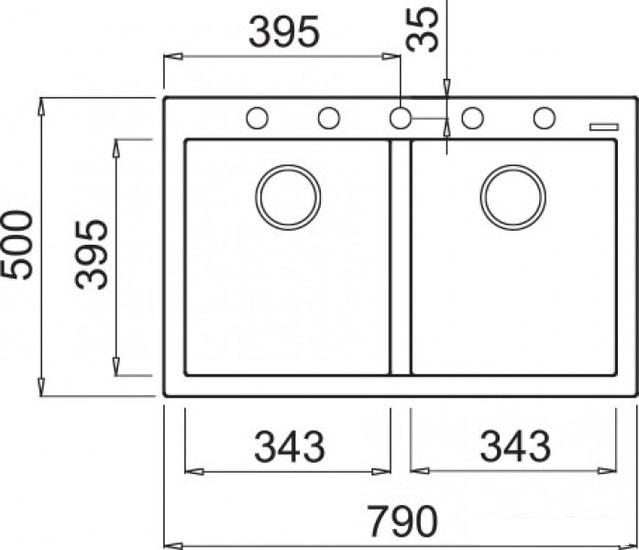 Кухонная мойка Elleci Quadra 350 White K96 - фото