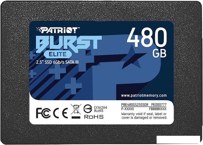 SSD Patriot Burst Elite 480GB PBE480GS25SSDR - фото