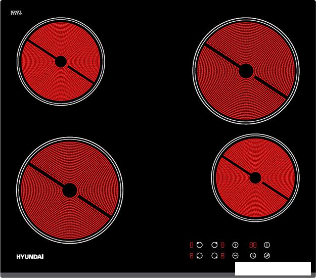 Варочная панель Hyundai HHE 6460 BG - фото