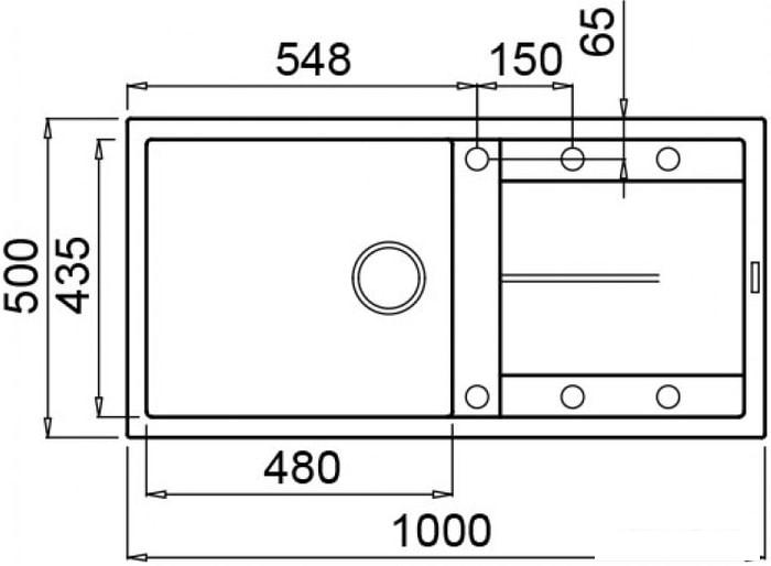 Кухонная мойка Elleci Unico 480 Bianco G68 - фото