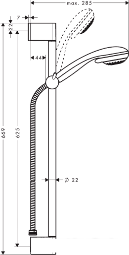 Душевой гарнитур Hansgrohe Crometta 85 (27767000) - фото