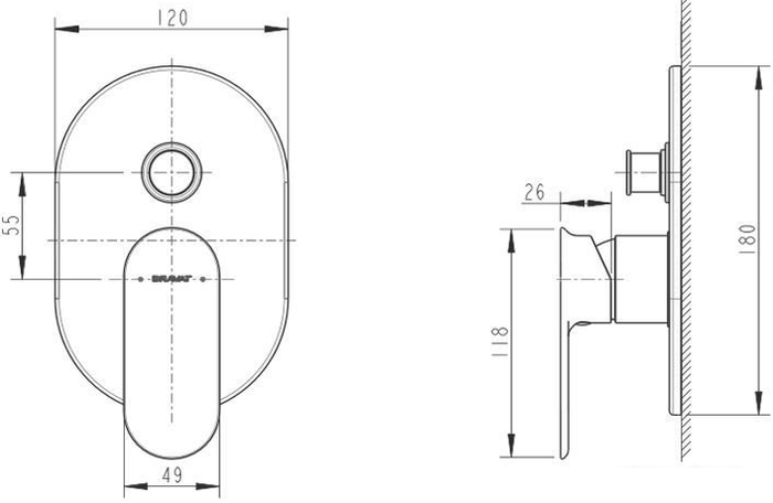 Смеситель Bravat Gina PB865104CP-2-ENG - фото