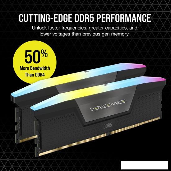 Оперативная память Corsair Vengeance RGB 2x32ГБ DDR5 6000 МГц CMH64GX5M2B6000C40 - фото