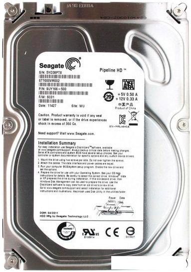 Жесткий диск Seagate Pipeline HD 1TB (ST1000VM002) - фото