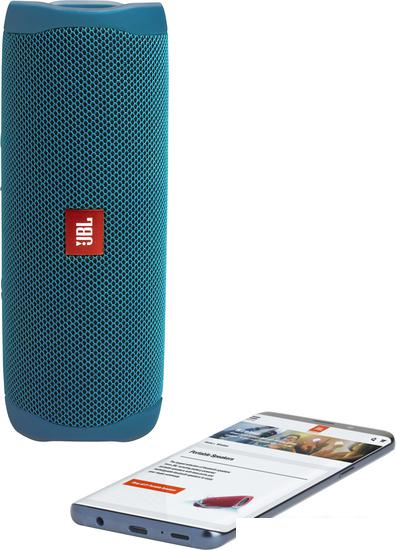 Беспроводная колонка JBL Flip 5 Eco Edition (синий) - фото