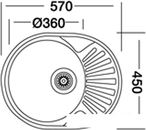 Кухонная мойка Kromevye EC 257 D - фото