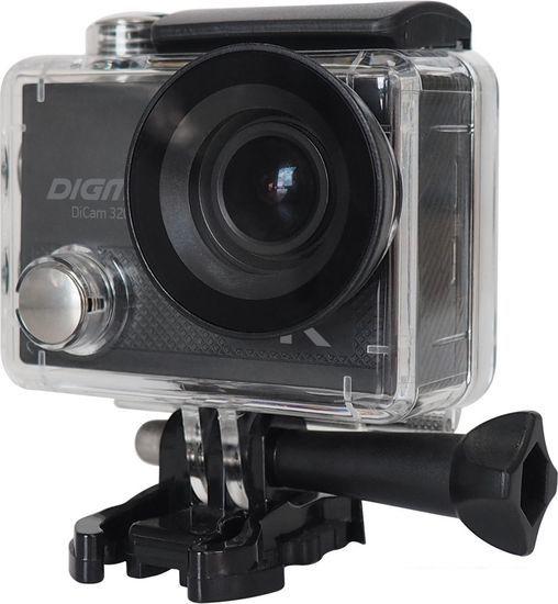 Экшен-камера Digma DiCam 320 DC320 (черный) - фото