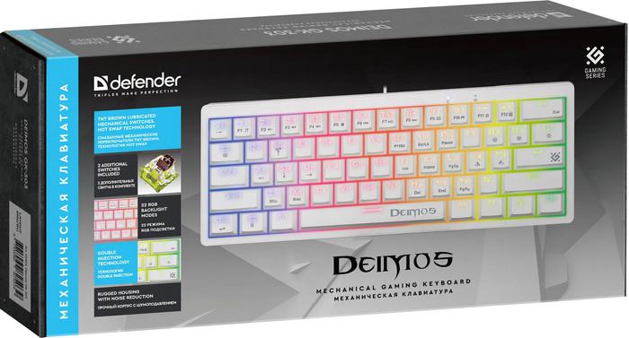 Клавиатура Defender Deimos GK-303 (белый) - фото