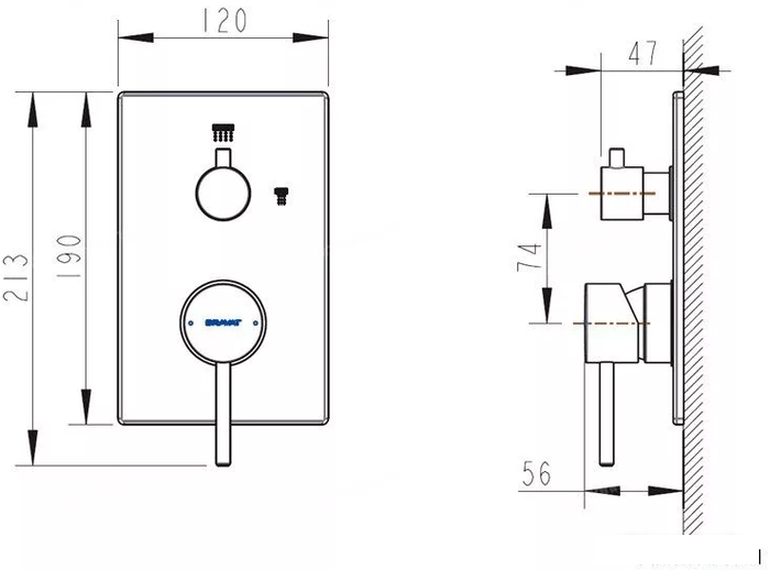 Смеситель Bravat Arc P69193C-2-ENG - фото