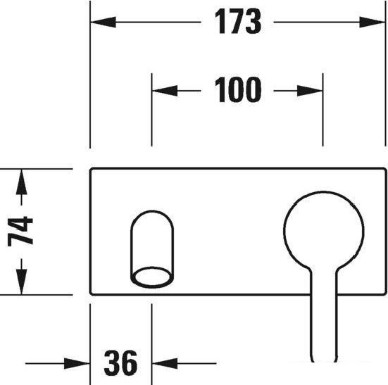 Смеситель Duravit C.1 C11070004010+GK1900002000 - фото