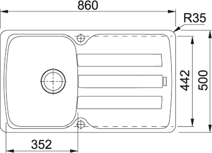 Кухонная мойка Franke Antea AZG 611-86 (сахара) - фото