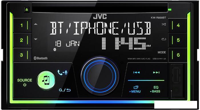 CD/MP3-магнитола JVC KW-R930BT - фото