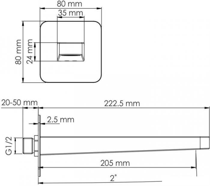 Излив Wasserkraft A311 - фото