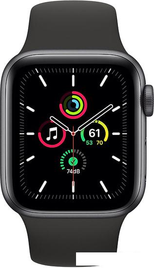 Умные часы Apple Watch SE 40 мм (алюминий серый космос/черный спортивный) - фото